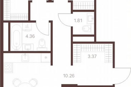 Продается трехкомнатная квартира 75 кв.м.