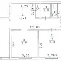 3-к. квартира, 67,7 м², 1/2 эт.