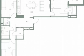 Продается трехкомнатная квартира 81 кв.м.