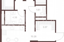 Продается трехкомнатная квартира 75 кв.м.